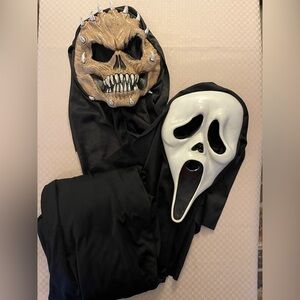 Lot Of Vintage EU Masks Ghost Face Zombie Mask & Ghost Face Scream Mask Stamped.